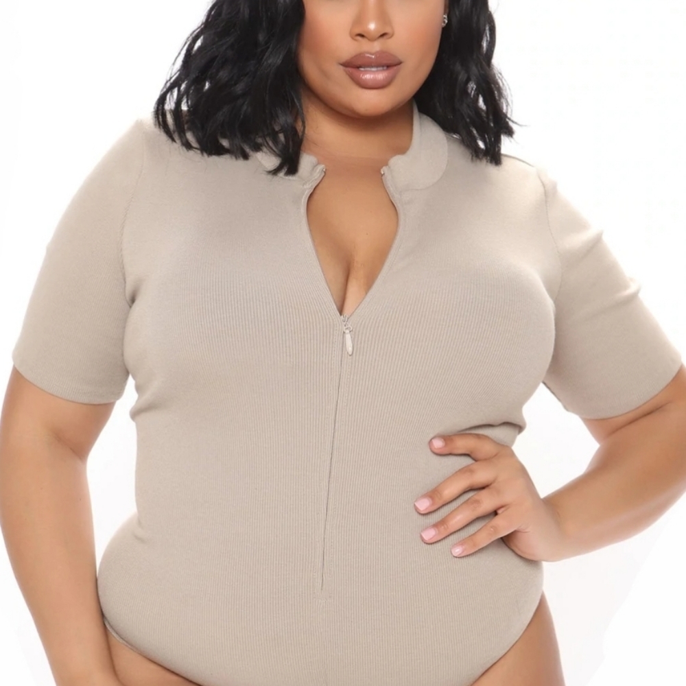 NWT Zip Front Bodysuit